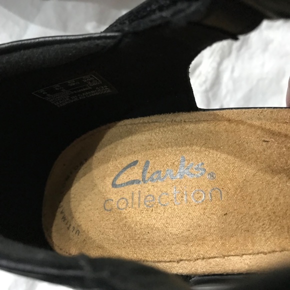 NEW Clarks Leather Emily Rae Black Pump Women's Size 8.5 Wide Ankle Strap - Picture 7 of 16
